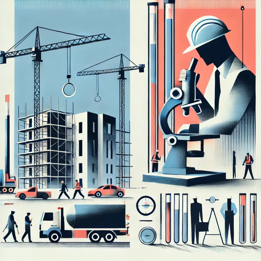 DALL·E 2025-02-07 11.48.51 - A mini subcon La subcontratación en obra pública y contratos complejos de integración