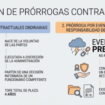 Prórrogas de contrato ordinarias y extraordinarias en la contratación pública
